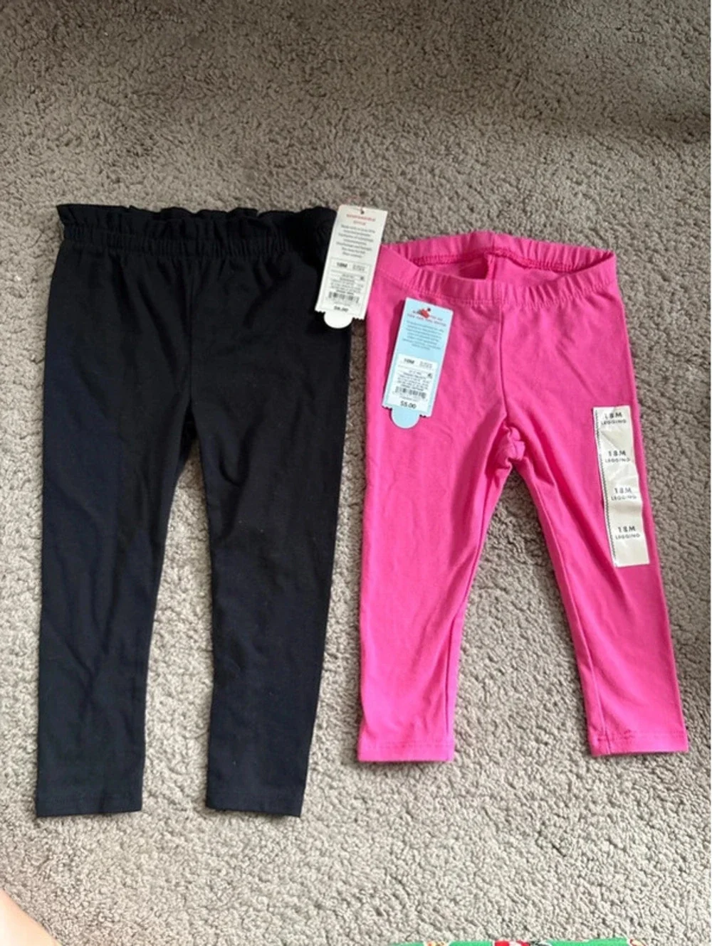 2 pair girl’s leggings. 18m. NWT!
